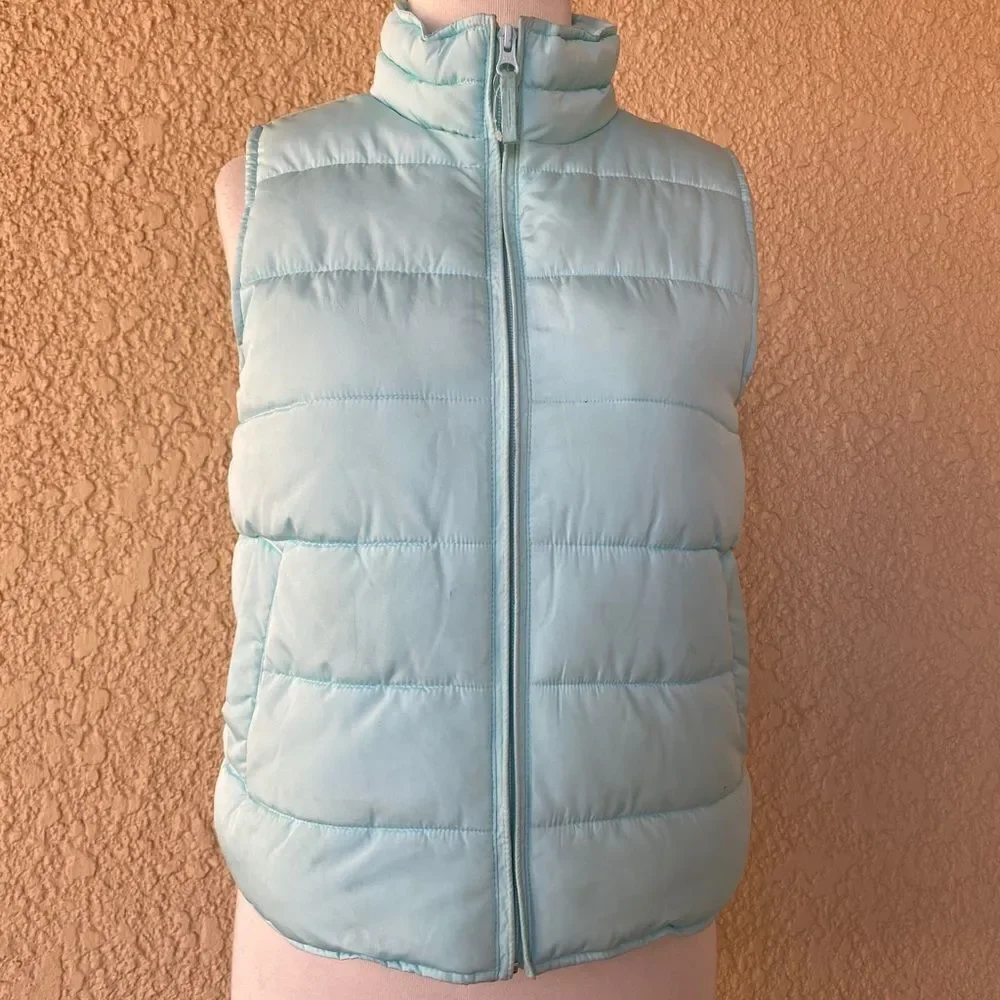 The Children's Place Unisex Outerwear‎ Puffer Vest Light Green Kids XL (14)
